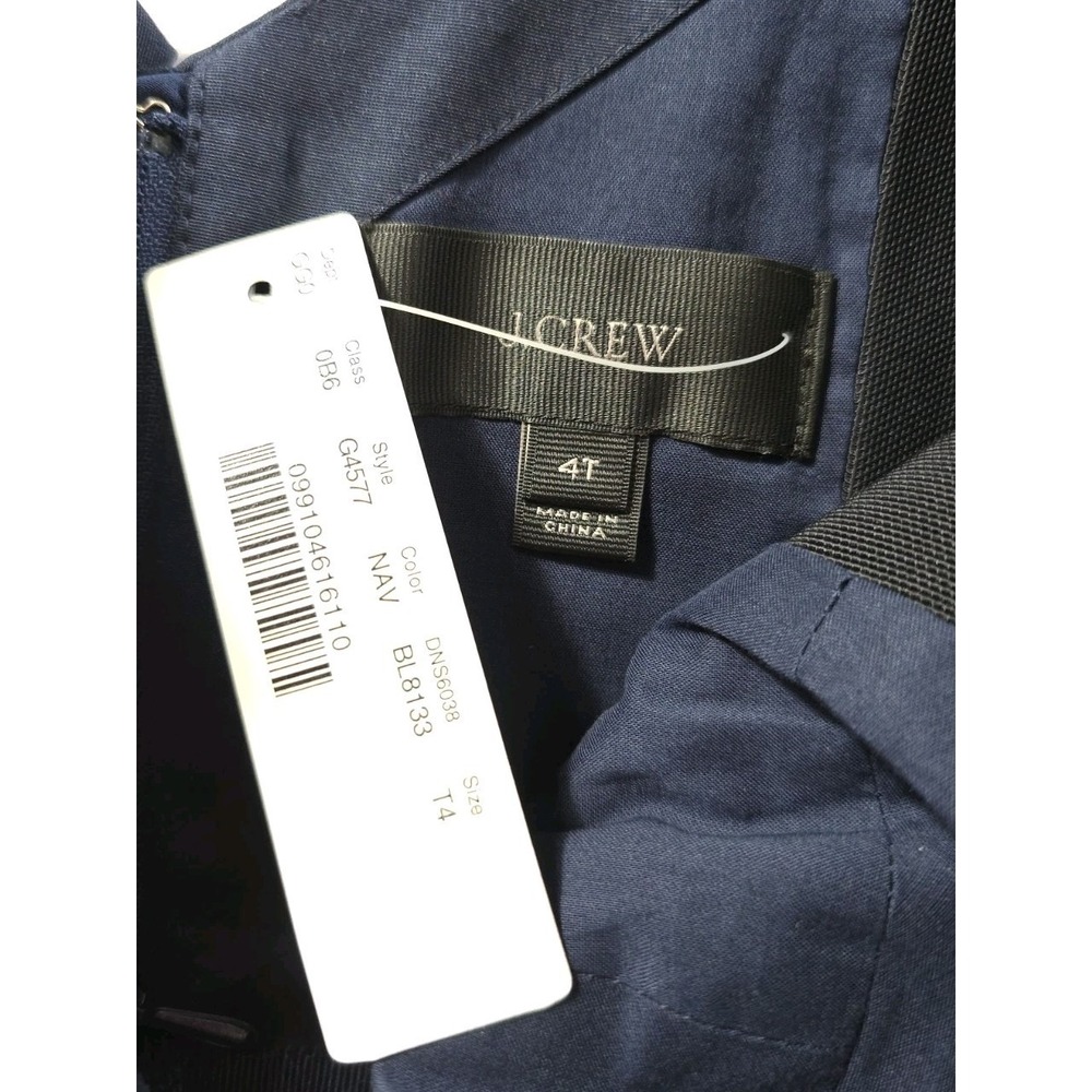 J.Crew Navy Dress Size 4 Silk Blend Corset Fit Flare NWT Elegant - Picture 7 of 11